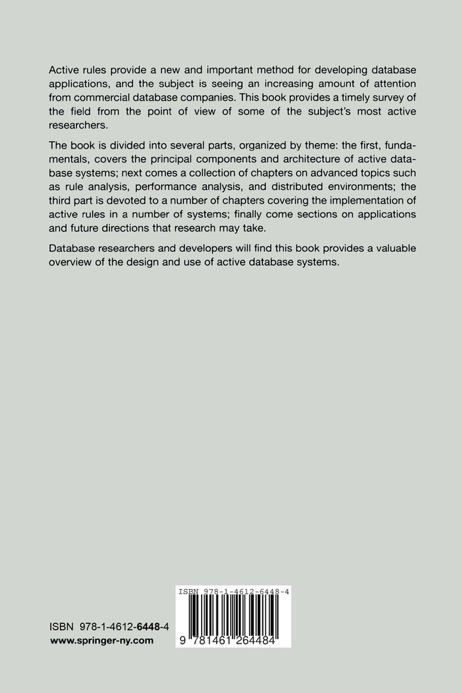 Active Rules in Database Systems