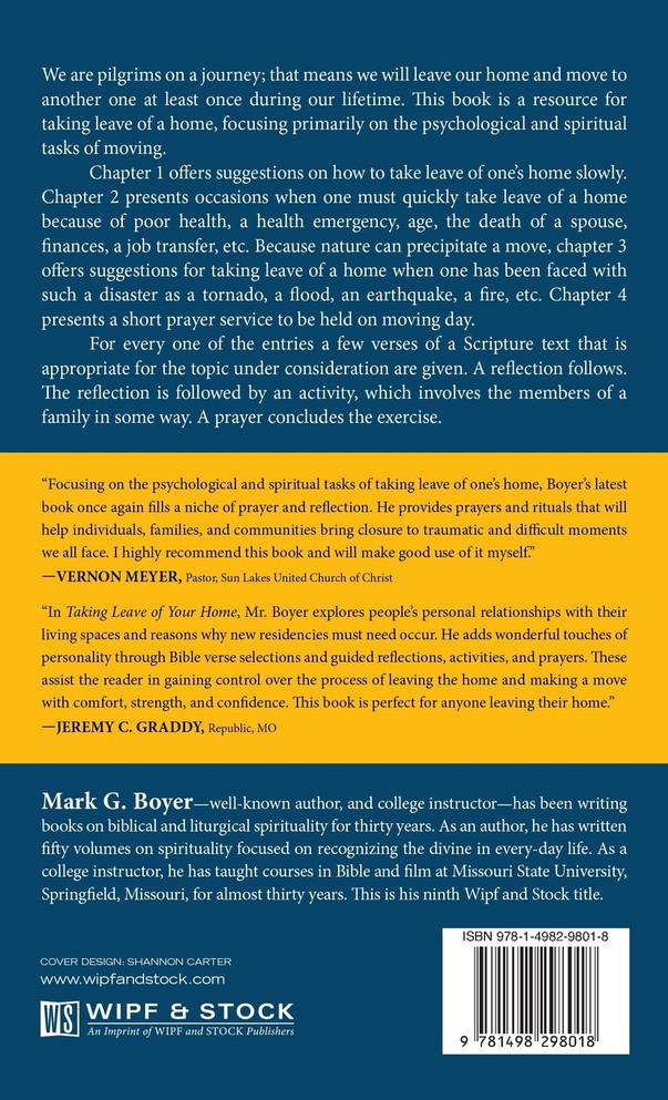 Taking Leave of Your Home