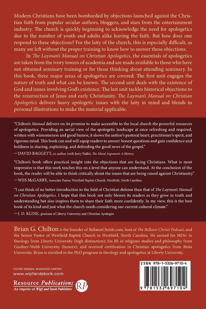 The Layman's Manual on Christian Apologetics