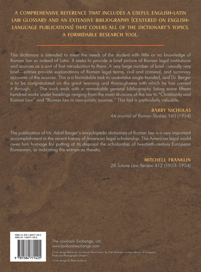 Encyclopedic Dictionary of Roman Law