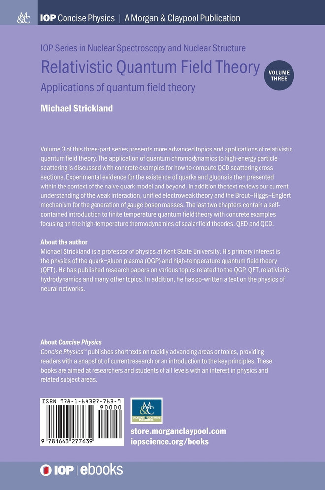 Relativistic Quantum Field Theory, Volume 3