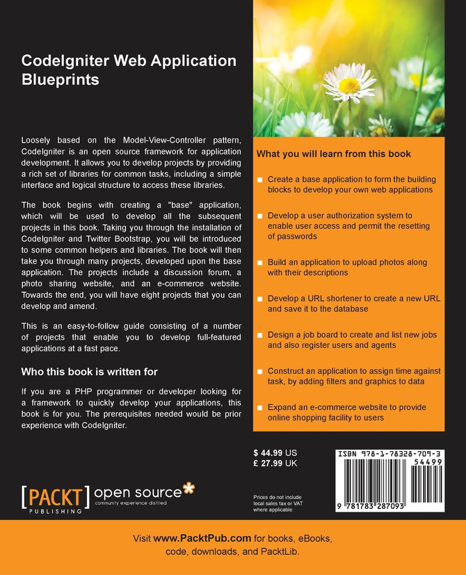 CodeIgniter Web Application Blueprints