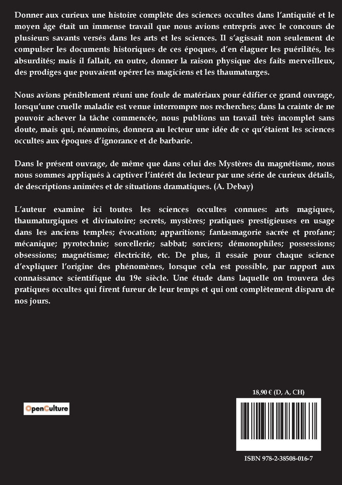 Histoire des sciences occultes depuis l'Antiquité jusqu'à nos jours