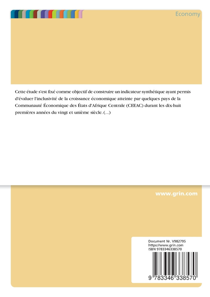 Évaluation de l'inclusivité de la croissance économique dans la zone CEEAC