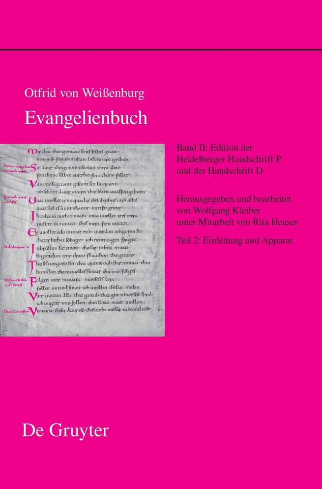 Edition der Heidelberger Handschrift P (Codex Pal. Lat. 52) und der Handschrift D (Codex Discissus