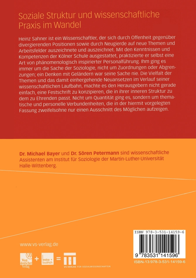 Soziale Struktur und wissenschaftliche Praxis im Wandel