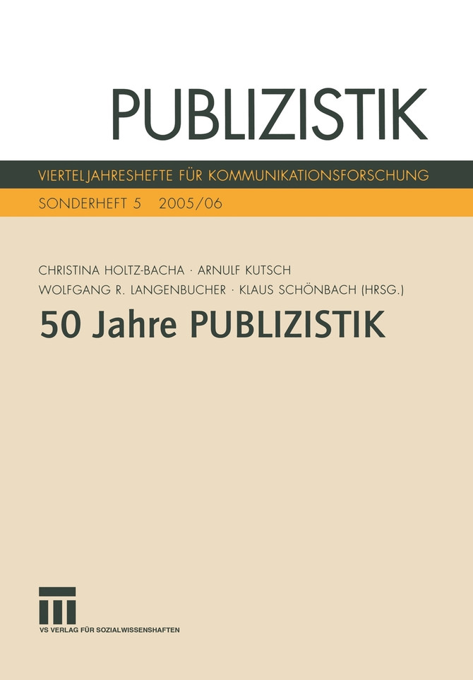 Funfzig Jahre Publizistik