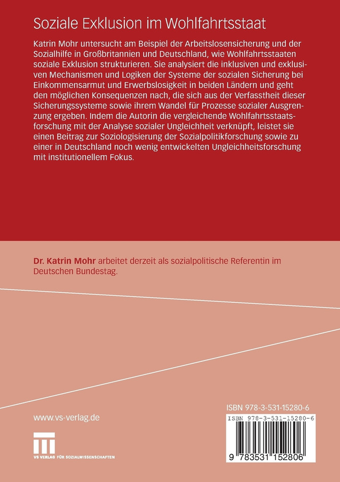 Soziale Exklusion im Wohlfahrtsstaat