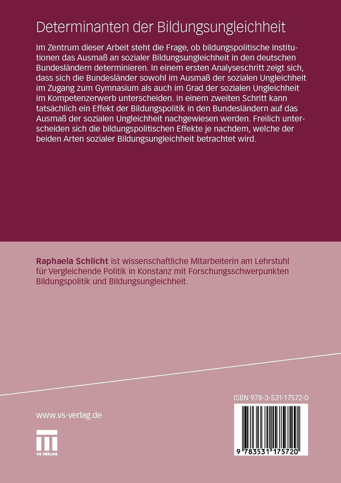 Determinanten Der Bildungsungleichheit