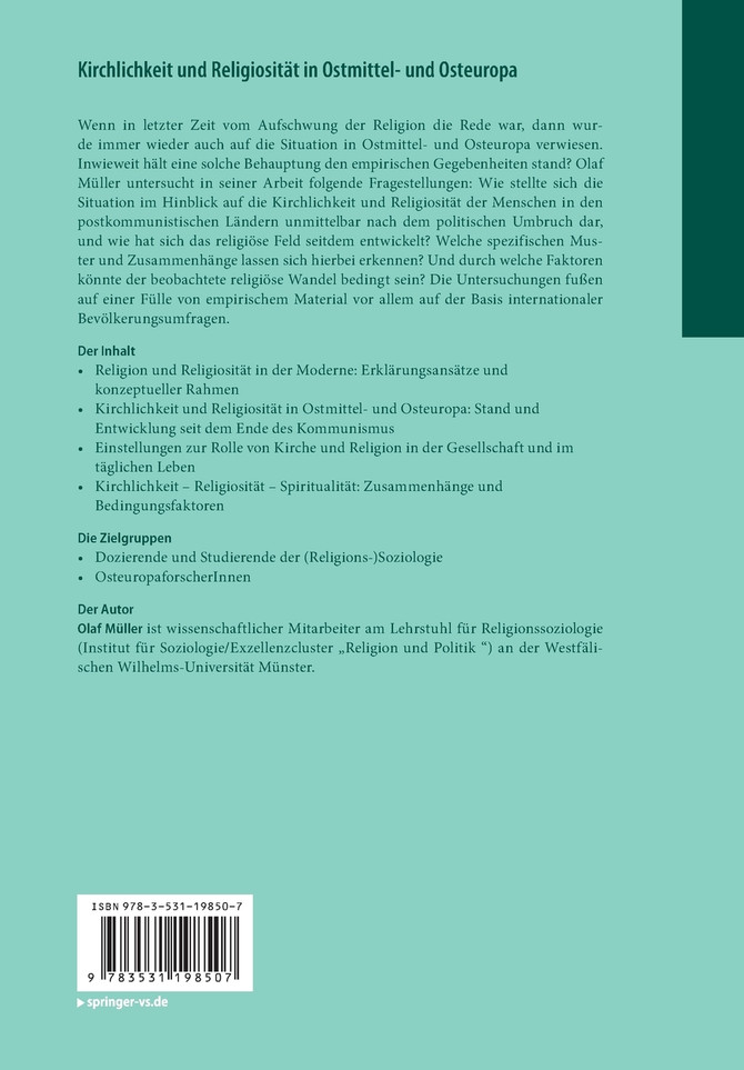 Kirchlichkeit und Religiosität in Ostmittel- und Osteuropa