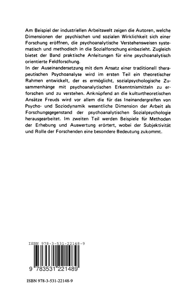 Psychoanalyse in Der Sozialforschung