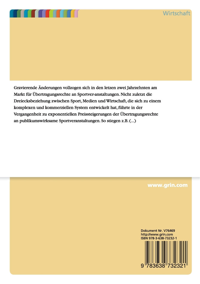 Bilanzierung der Bundesligaübertragungsrechte nach HGB und IFRS