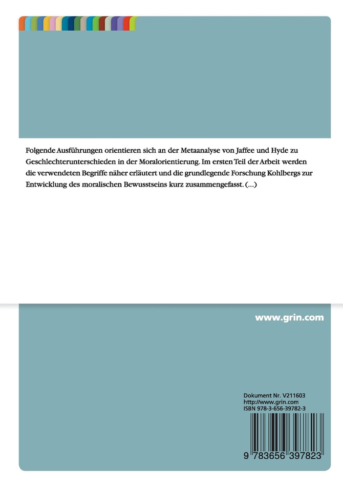 Der Zusammenhang von Moral und Geschlecht