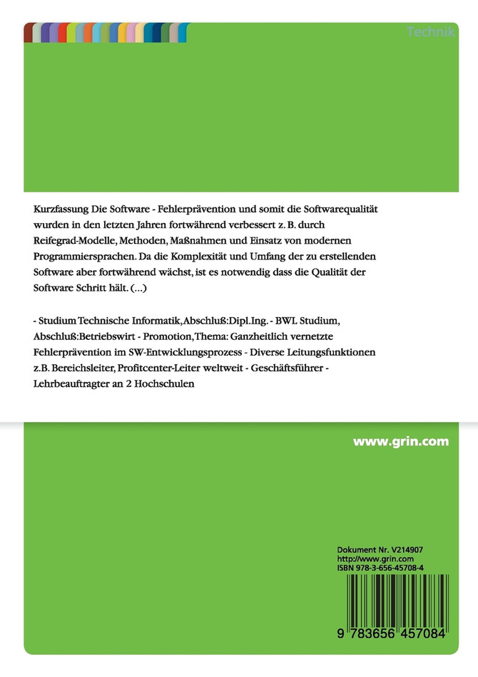 Ermittlung & Bewertung der wichtigen Erfolgskriterien zur Software-Fehlervermeidung