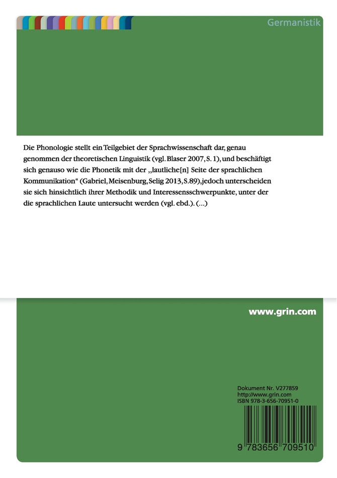 Kontrastive Betrachtung der Silbenbestandteile im Deutschen und Spanischen