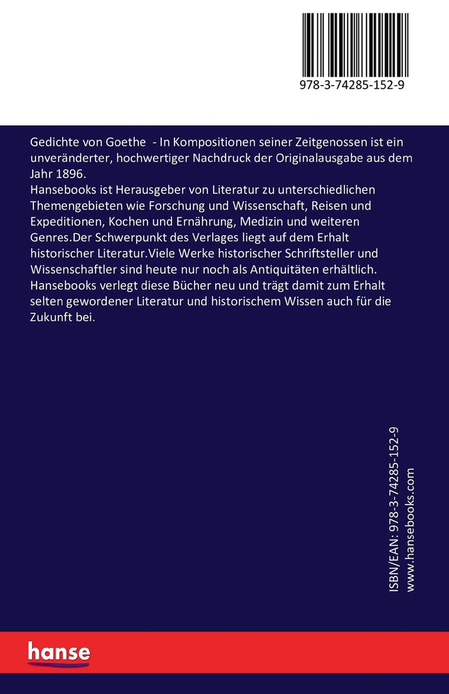 Gedichte von Goethe