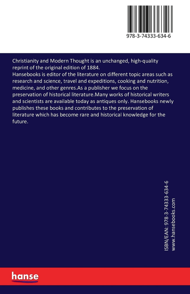 Christianity and Modern Thought