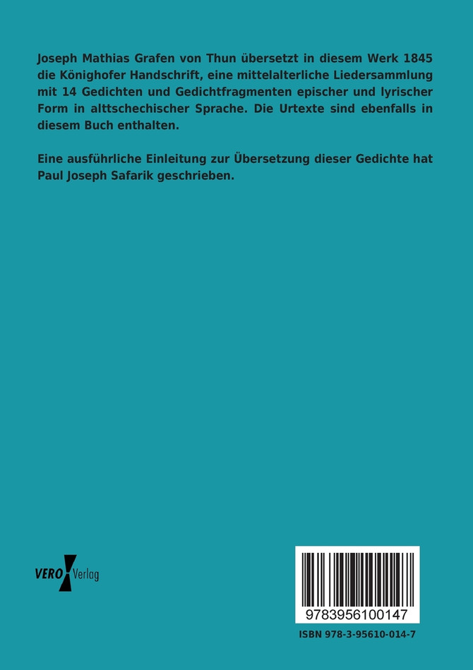 Gedichte aus Böhmens Vorzeit