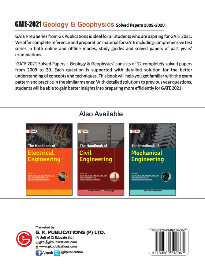 GATE 2021 - Solved Papers - Geology and Geophysics