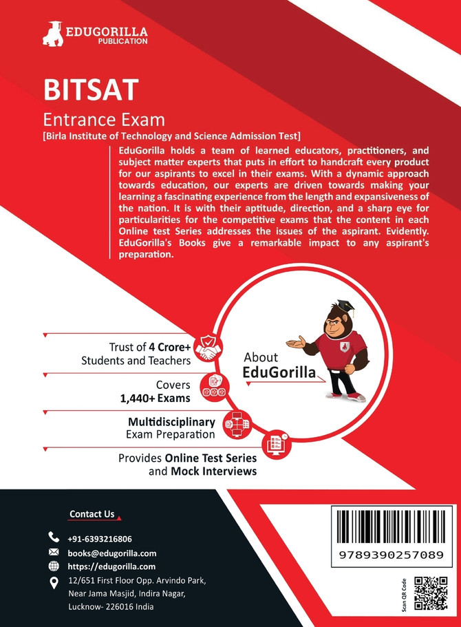 BITSAT Entrance Exam 2023 - Physics, Chemistry, Mathematics, English, Logical Reasoning - 8 Mock Tests 4 Sectional Tests (1100 Solved Questions) with Free Access to Online Tests