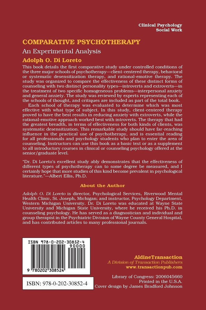 Comparative Psychotherapy