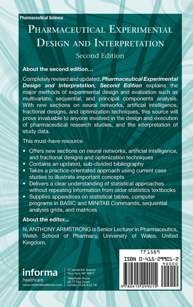 Pharmaceutical Experimental Design and Interpretation