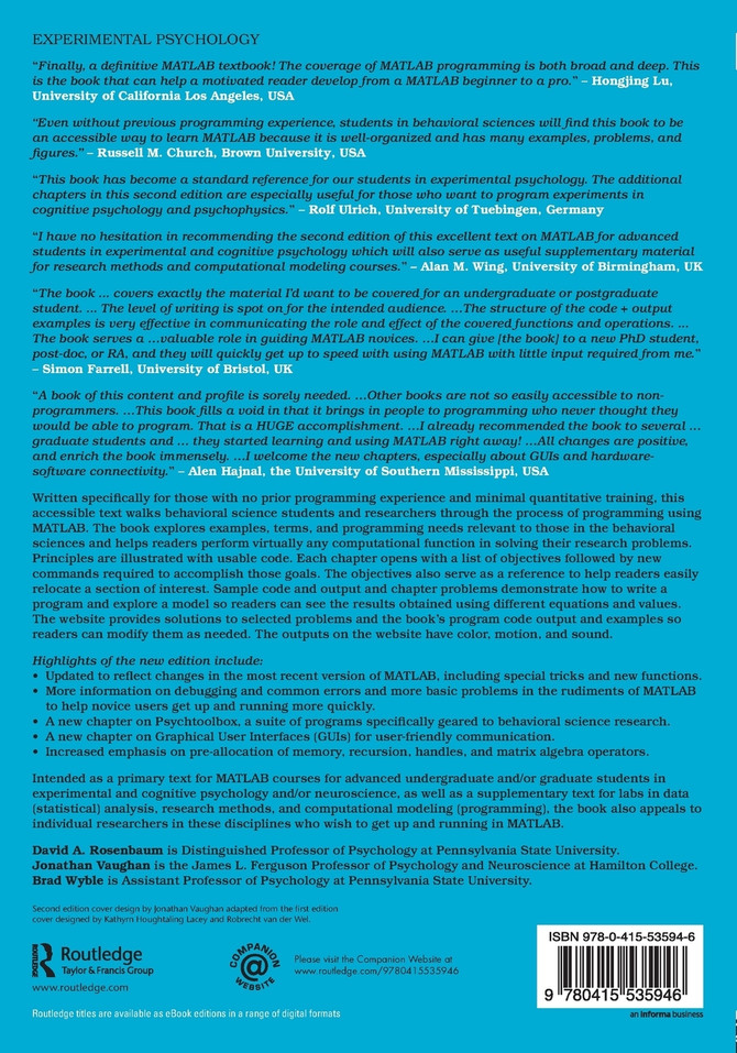 MATLAB for Behavioral Scientists