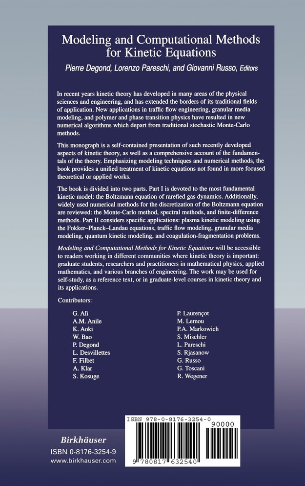 Modeling and Computational Methods for Kinetic Equations
