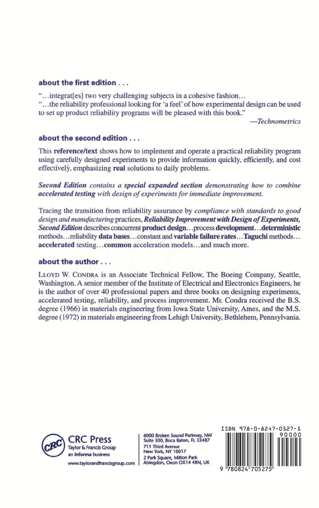 Reliability Improvement with Design of Experiment