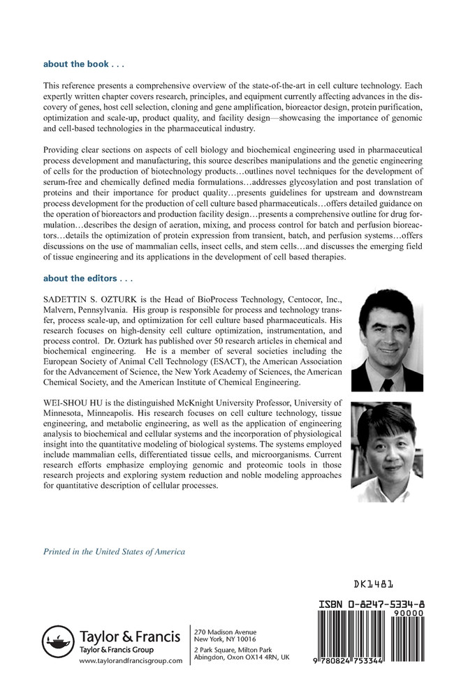 Cell Culture Technology for Pharmaceutical and Cell-Based Therapies