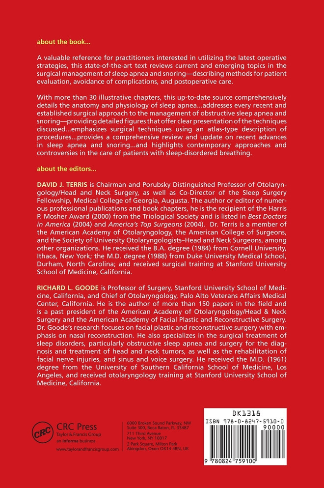 Surgical Management of Sleep Apnea and Snoring