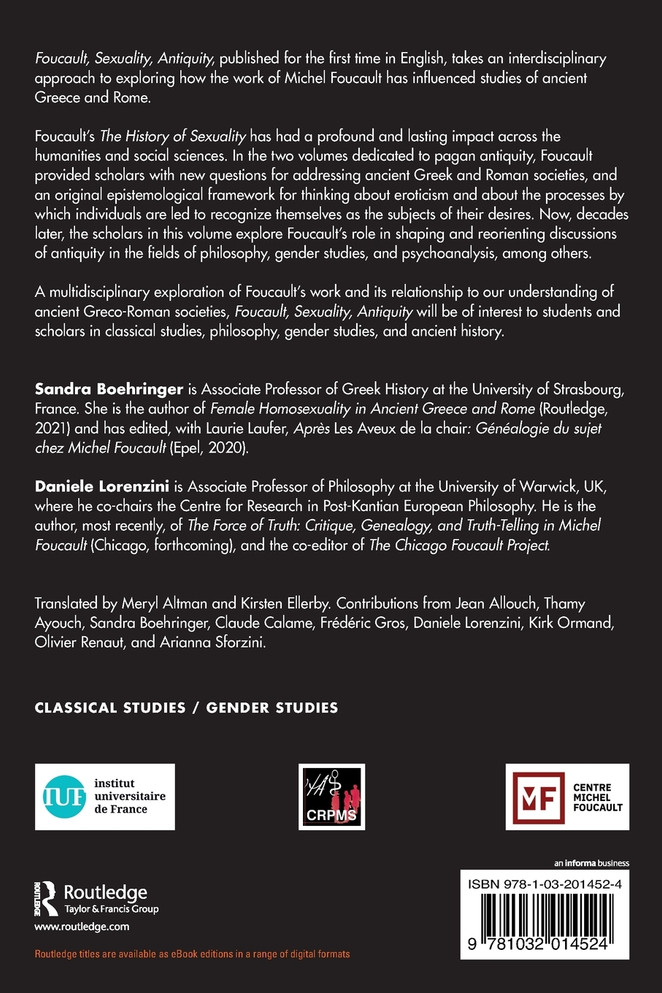 Foucault, Sexuality, Antiquity