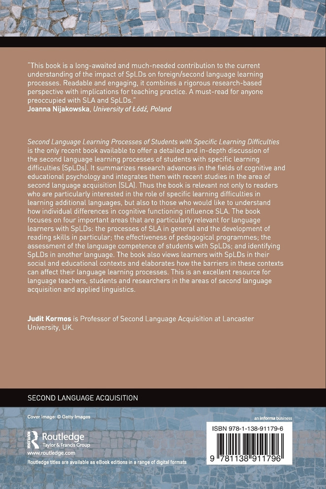 The Second Language Learning Processes of Students with Specific Learning Difficulties