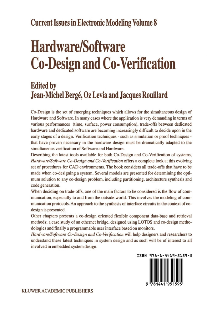 Hardware/Software Co-Design and Co-Verification