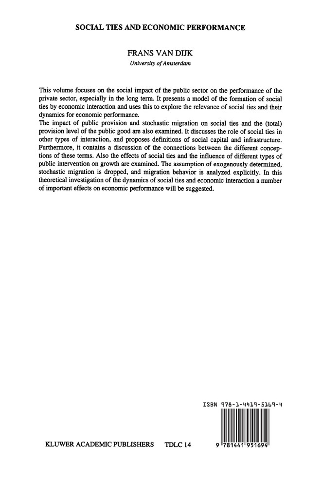 Social Ties and Economic Performance
