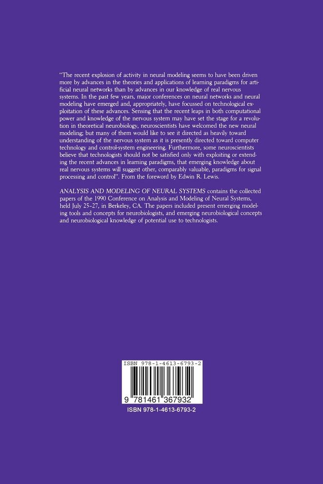 Analysis and Modeling of Neural Systems