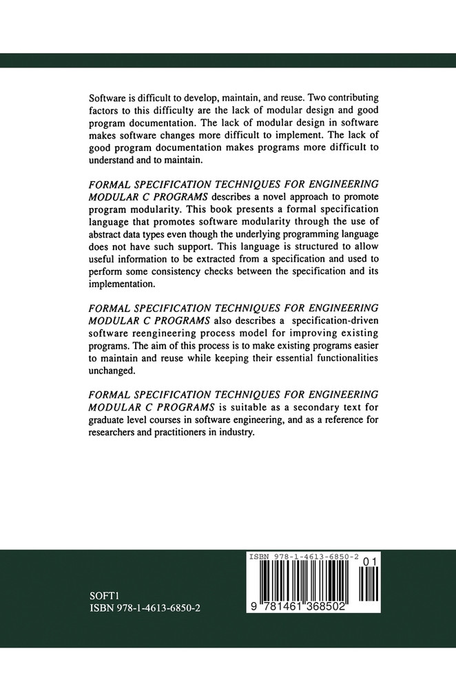 Formal Specification Techniques for Engineering Modular C Programs