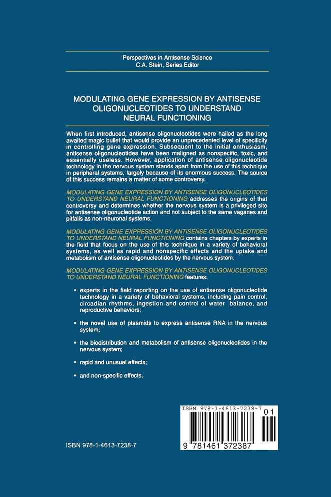 Modulating Gene Expression by Antisense Oligonucleotides to Understand Neural Functioning