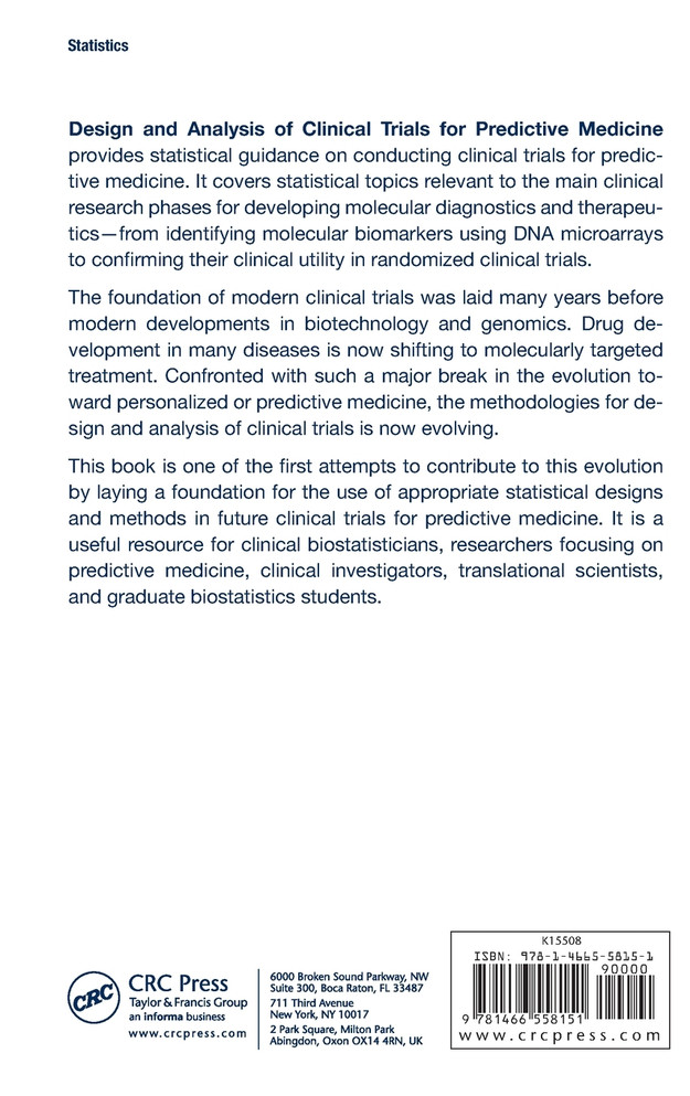 Design and Analysis of Clinical Trials for Predictive Medicine