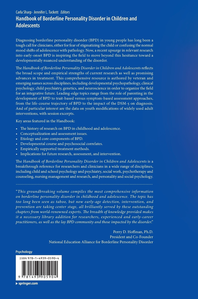 Handbook of Borderline Personality Disorder in Children and Adolescents