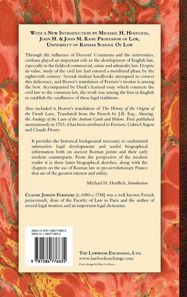 The History of the Roman or Civil Law