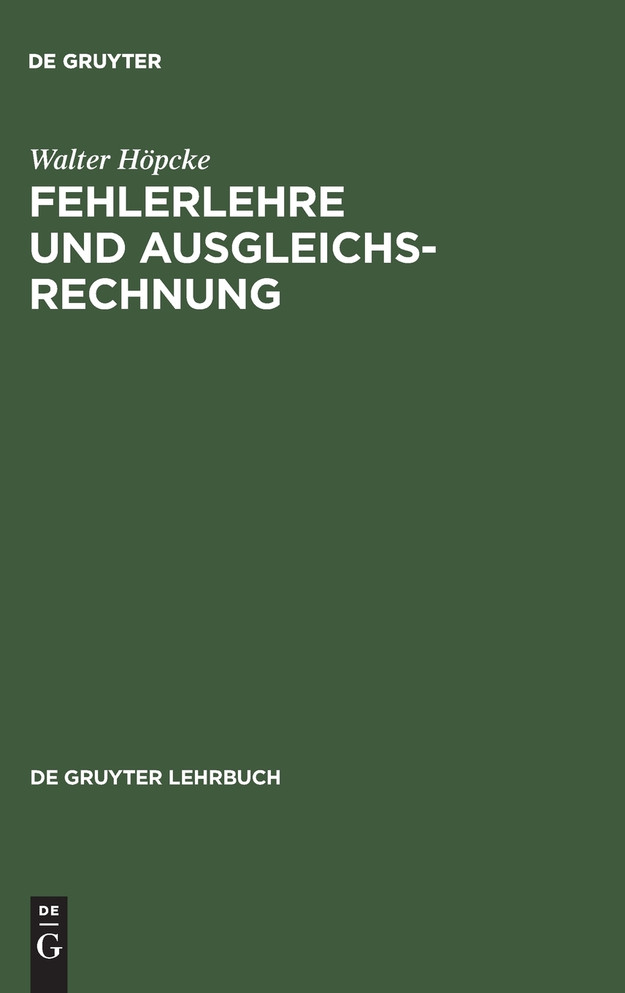Fehlerlehre und Ausgleichsrechnung