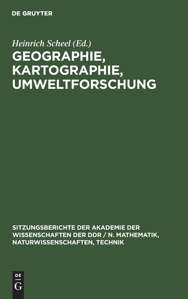 Geographie, Kartographie, Umweltforschung