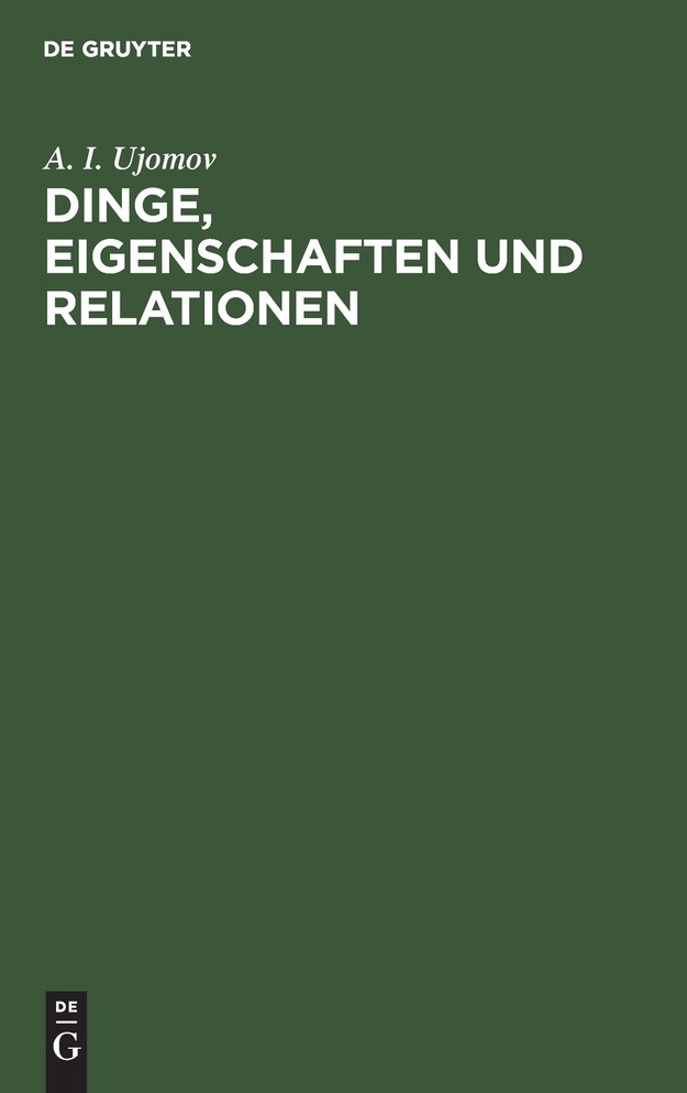 Dinge, Eigenschaften und Relationen