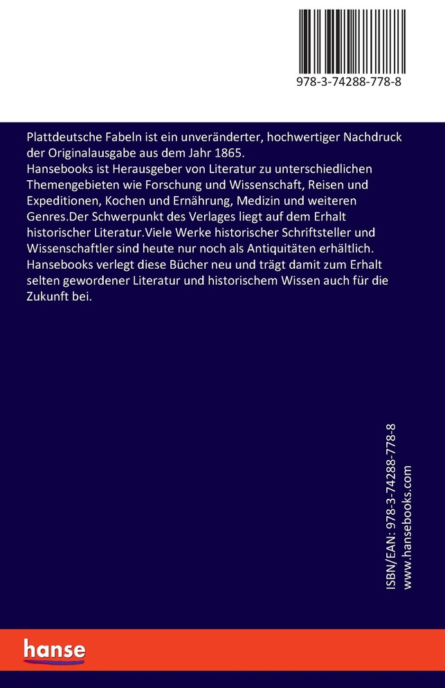 Plattdeutsche Fabeln
