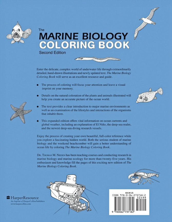 Marine Biology Coloring Book, 2e, The