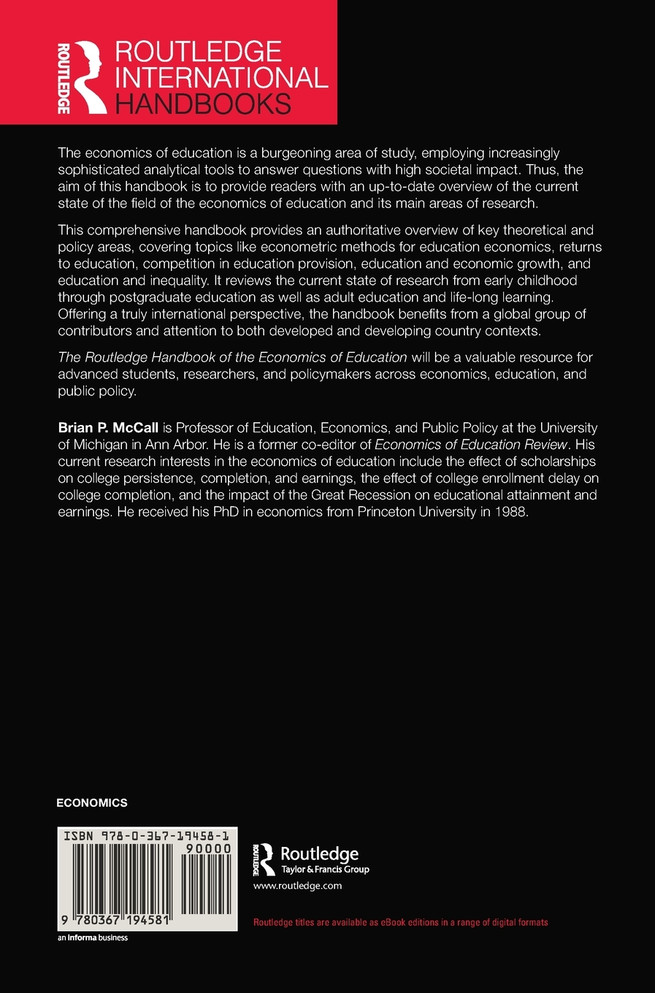 The Routledge Handbook of the Economics of Education