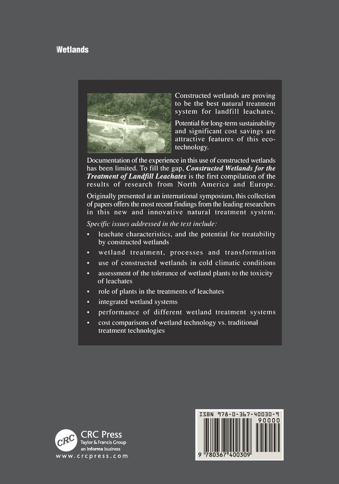 Constructed Wetlands for the Treatment of Landfill Leachates