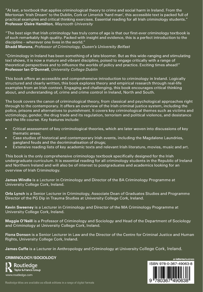 Criminology, Crime and Justice in Ireland