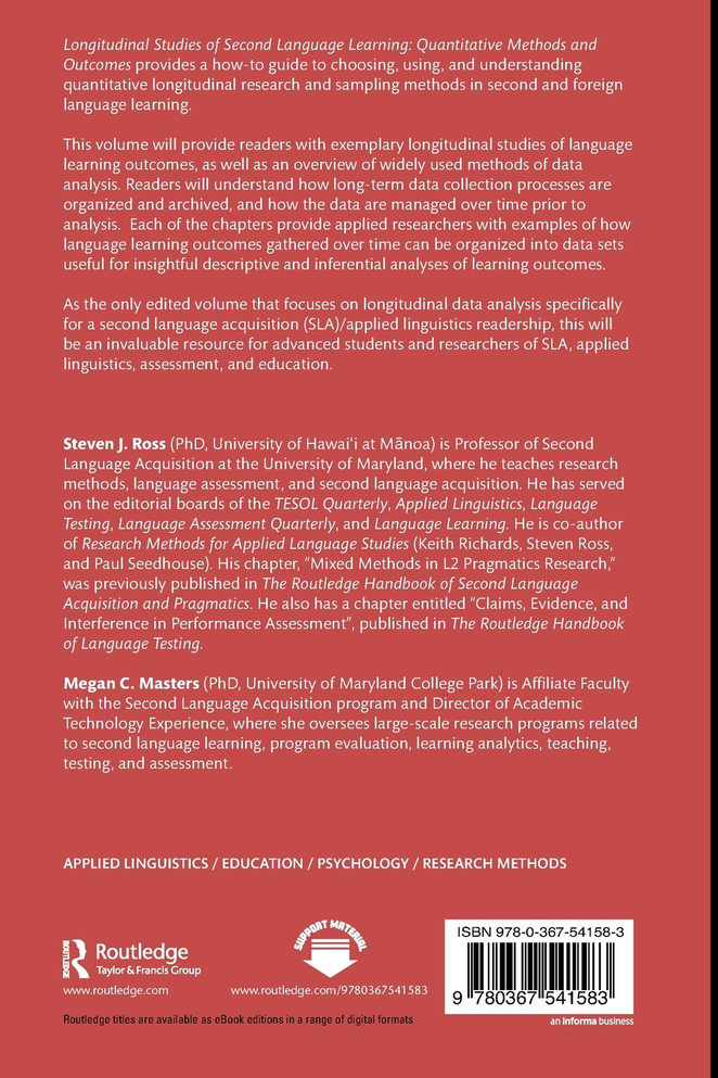 Longitudinal Studies of Second Language Learning